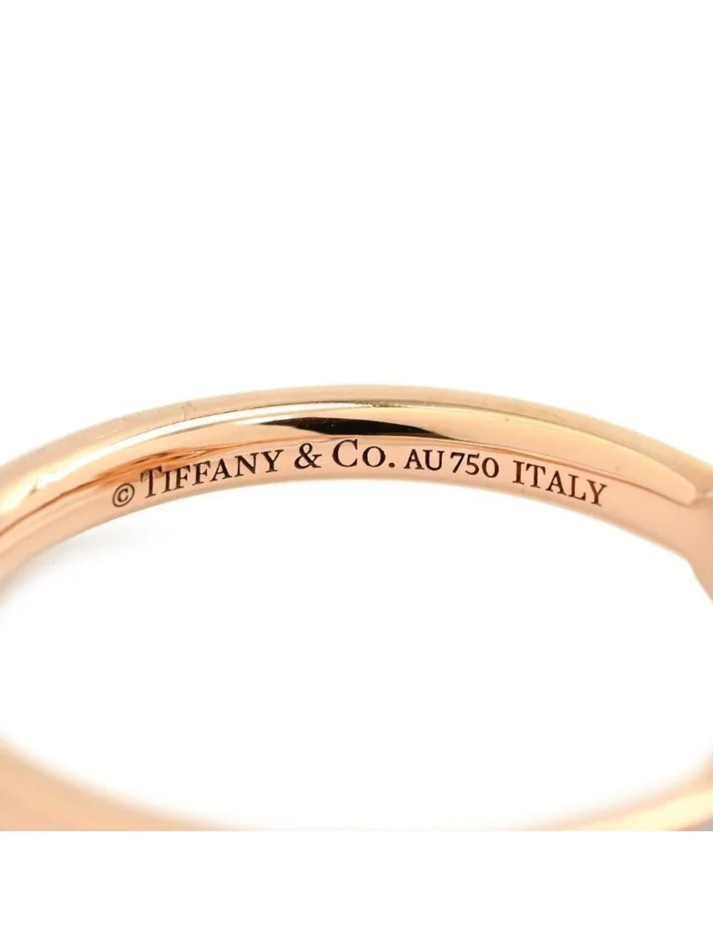 Tiffany & Co Ring Fleur de Lis Diamond Rose Gold Pink T& 18k PG Elsa Peretti